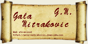 Gala Mitraković vizit kartica